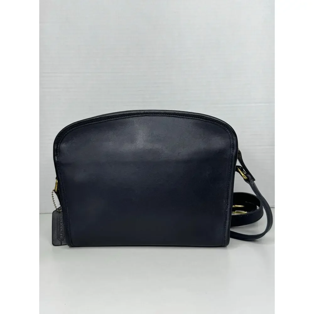 Vintage Coach Metropolis zip crossbody Shoulder Bag | Black Leather 9087